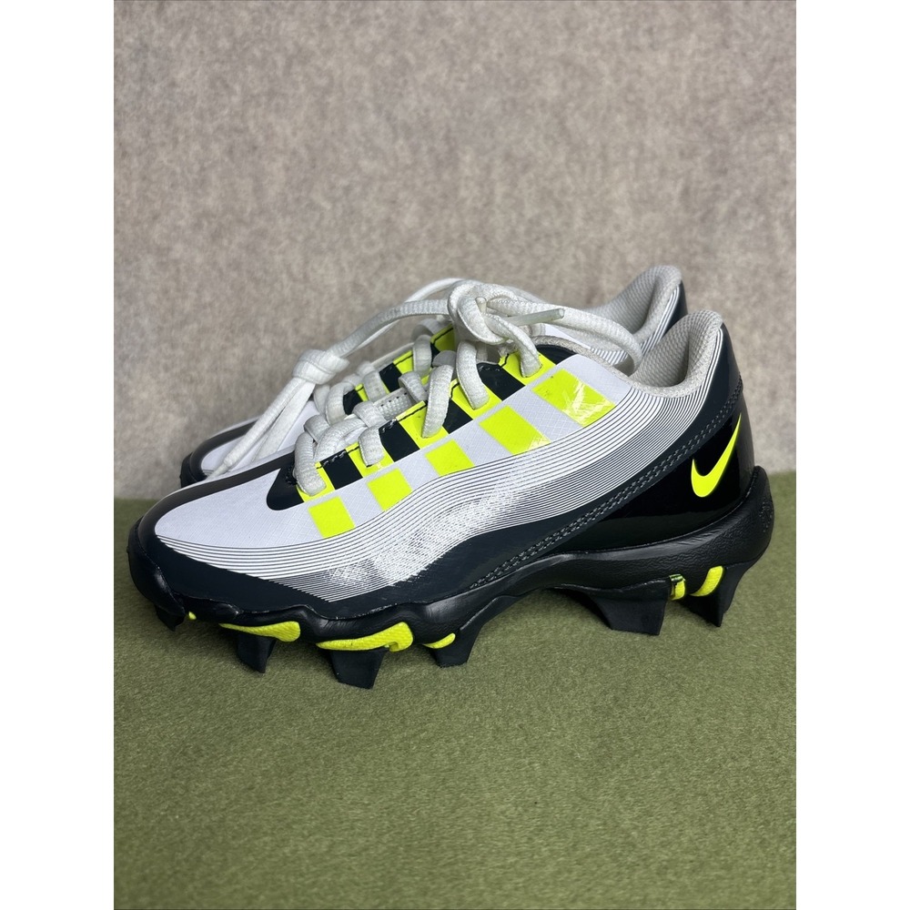 Nike Vapor Edge Shark GS Football Cleats 2.5Y DQ5111-715 Volt Black NO INSOLES